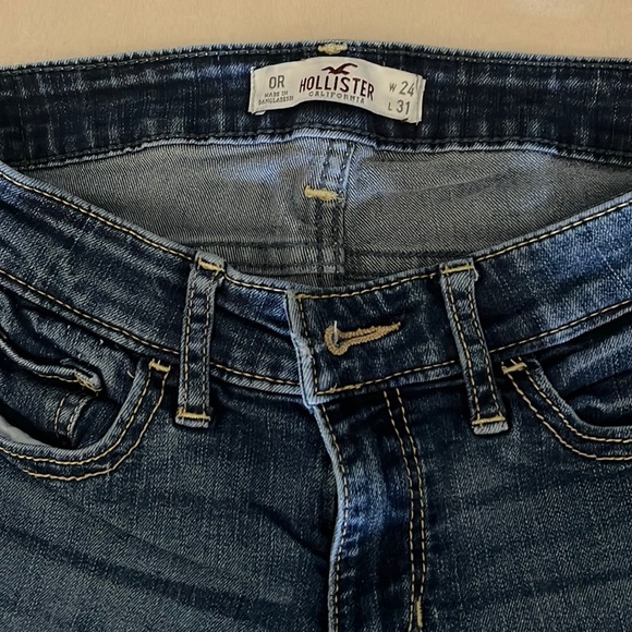 Hollister denim blue jeans slim cut skinny leg (0) - Picture 2 of 6